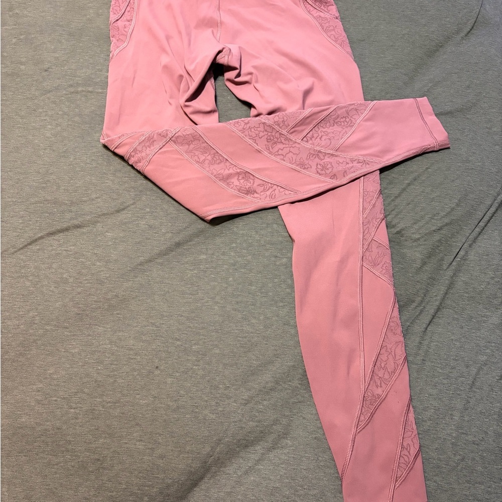 Lululemon Wunder Under Flocked 28" Antique Bark Velvet Floral W5CA4S Rare $128 - Picture 5 of 6